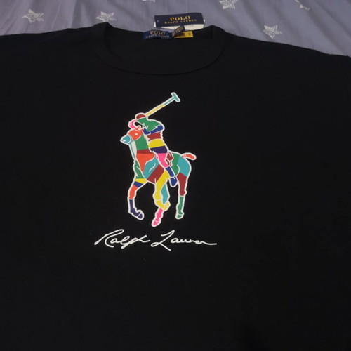 Polo Ralph Lauren T-shirt XXL new, black with Big Pony print
