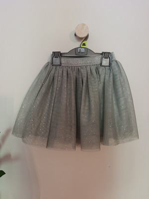 H&M τούλινη φούστα τιρκουάζ με ασημί λάμψεις, μέγεθος 116 εκ, ηλικία 6