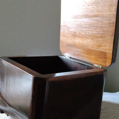 Handmade wooden box with Balkan fir relief details like new