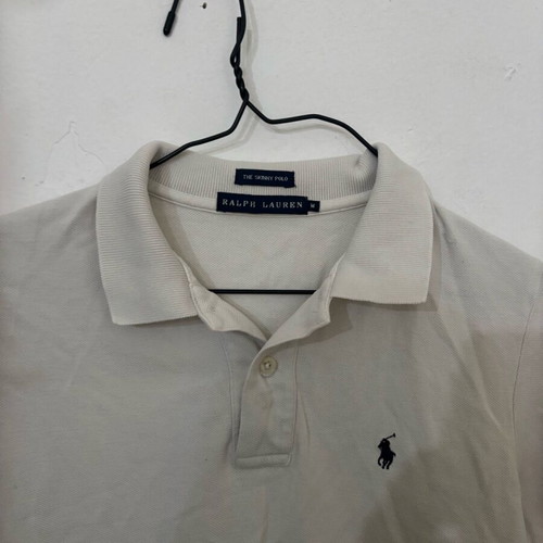 Ralph Lauren White-Light Grey T-Shirt Like New, Size M