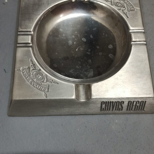Aluminum ashtray like new, large size, branded company