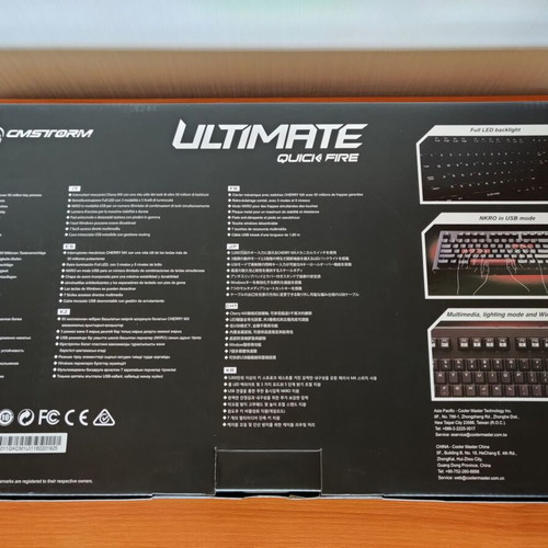 CM Storm QuickFire Ultimate gaming keyboard with Cherry MX Brown switches like new