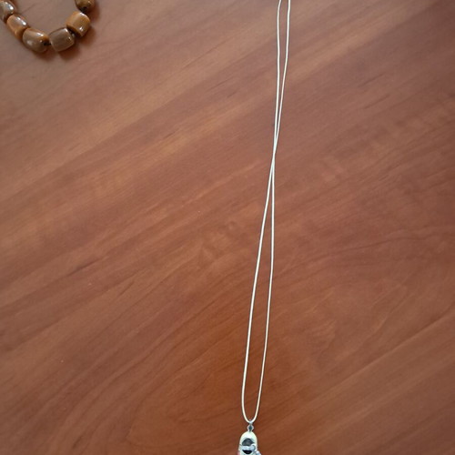 Silver children's shoe necklace