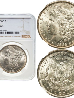 Morgan Dollar 1885O MS63 NGC silver coin