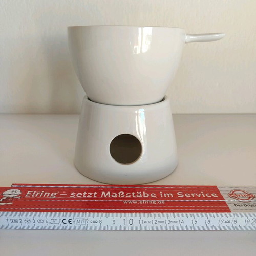 Ceramic fondue set new made of porcelain