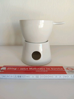Ceramic fondue set new made of porcelain