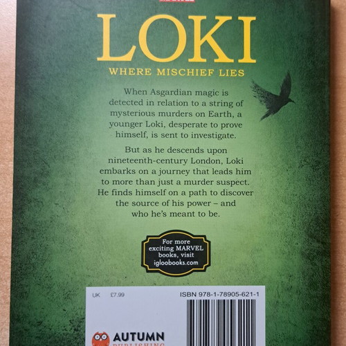 Loki: Where Mischief Lies Marvel novel like new, 2019 edition