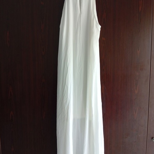 Only satin dress, size 38, white, lined
