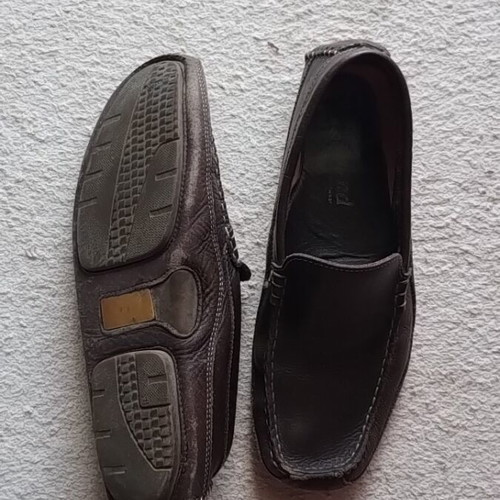 Woodland leather men's moccasins used, size 42, brown