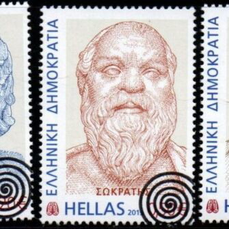 Hellas 2019 Ancient Greek Literature Complete Stamp Set with First Day Cover