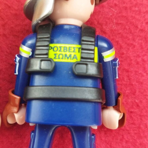 Playmobil firefighters like new, set of 4 with tools