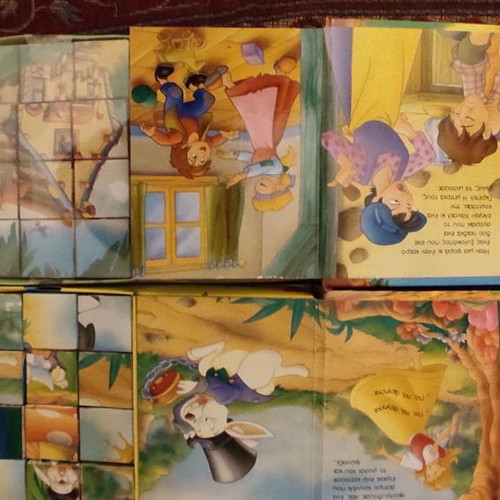 Puzzle cube used, in relatively good condition, set of 2 pieces