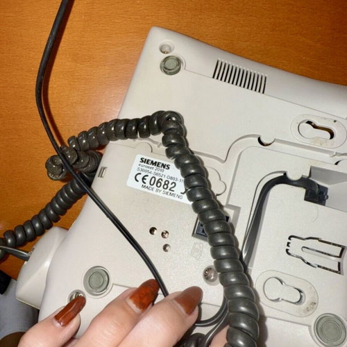 Siemens landline phone used, white, wired
