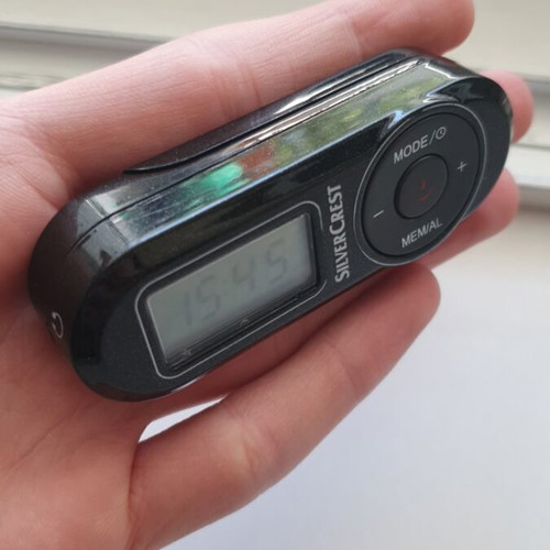 SilverCrest digital pocket radio used with alarm and 20 memories