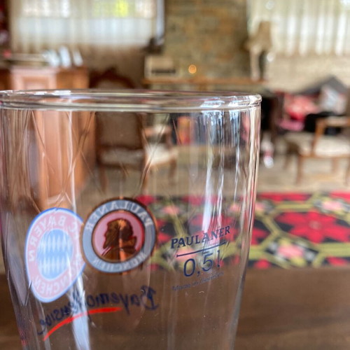 Authentic German Paulaner Bayern Munich Beer Glass new