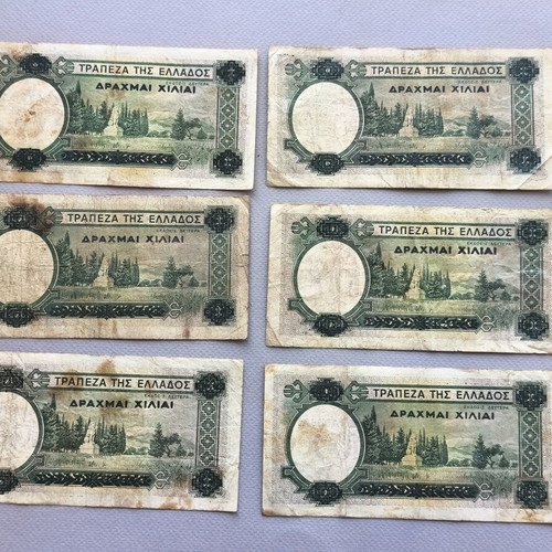 1000 Drachmae 1939 banknotes, Greece