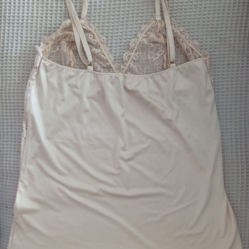 Light pink Lingerie top satin with lace Large Rossoporpora