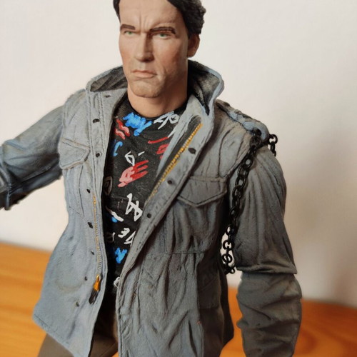 The Terminator T-800 Tech Noir 2011 action figure used NECA