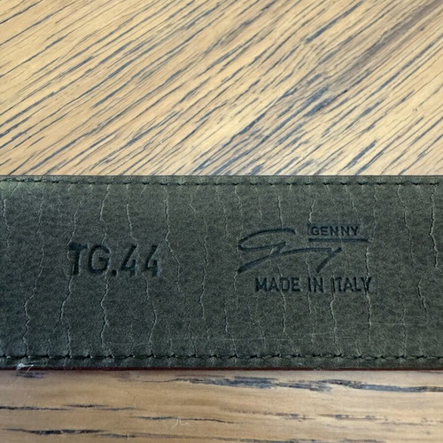 Leather belt used with gold details Genny made in Italy