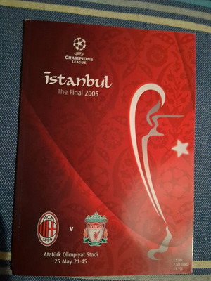 Champions League Final 2005 Official Program Milan vs Liverpool used