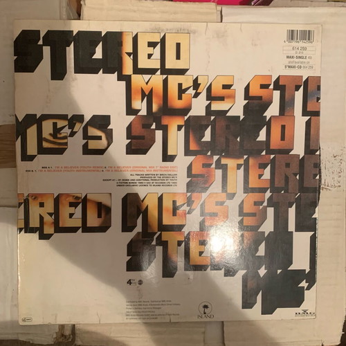 Stereo MC's I'm A Believer vinyl used, electronic