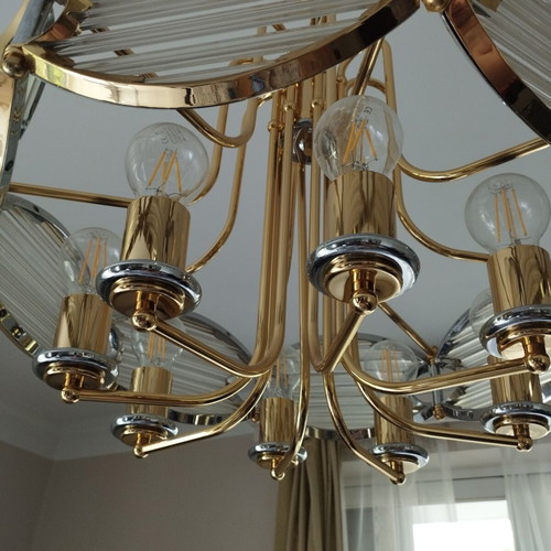 Ceiling light like new, 60×60 cm diameter, 8 E27 sockets