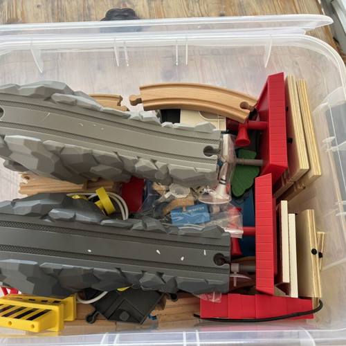 Lild Wooden Train Set used with Fire Station and Trains
