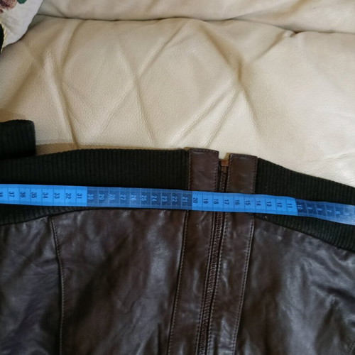 Women's leather jacket used, brown, size M