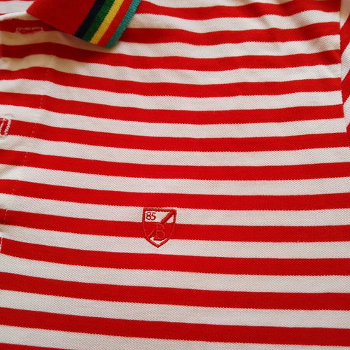 The Bostonians Striped Polo Shirt red and white size L like new