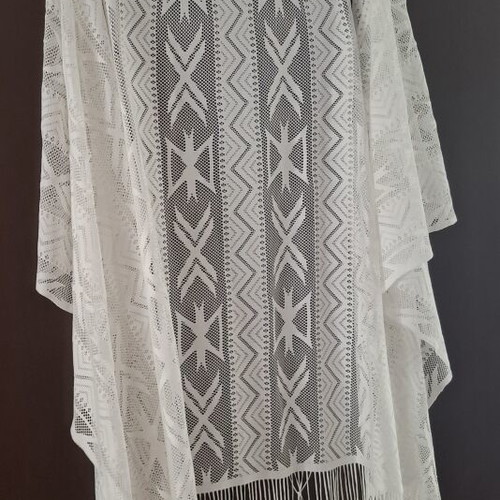 Pink Woman Kimono lace asymmetrical pareo one size like new