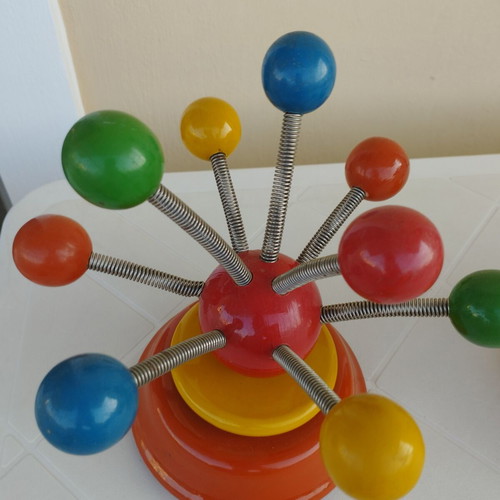 Wooden vintage decorative toys used, set of 2 pieces