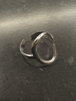 Ring made of stainless steel silver color like new adjustable