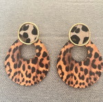 Leopard earrings like new, multicolored