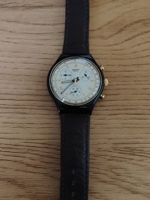 Swatch ρολόι χειρός, μαύρο, unisex
