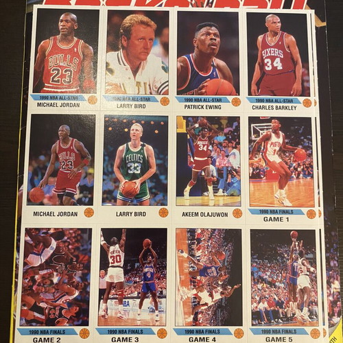 Panini NBA 1990-91 sticker album with complete set