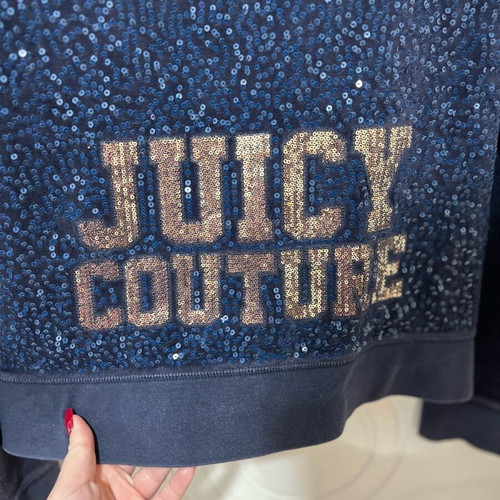Juicy Couture cardigan dark blue with rhinestones like new