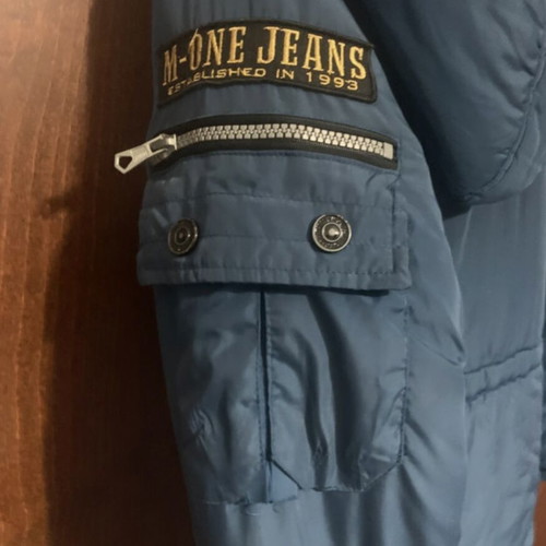Boys' winter jacket used, blue, 12 years old