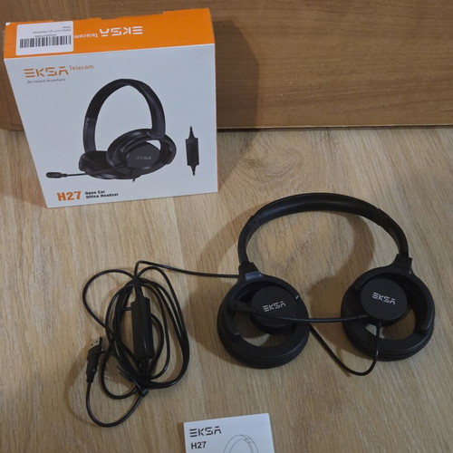 EKSA H27 wired office headphones with open ear design, new