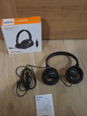 EKSA H27 wired office headphones with open ear design, new