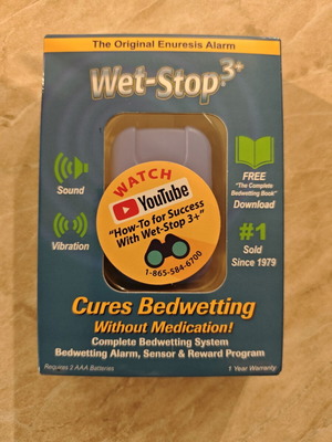 Enuresis alarm device like new, no medication