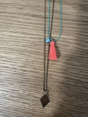 Accessorize double turquoise necklace like new with beautiful details