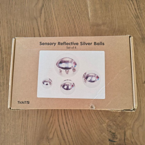 Tickit Sensory Reflective Silver Balls like new