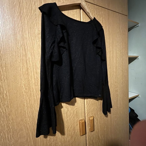 Aggel Knitwear black knitted blouse M used, bell sleeve