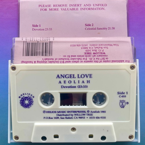Aeoliah Angel Love cassette tape like new, electronic music 1985