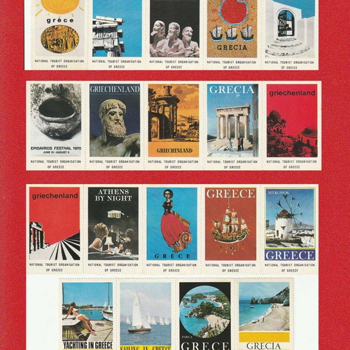 E.O.T. vignettes like new, pack of 19 different with gum