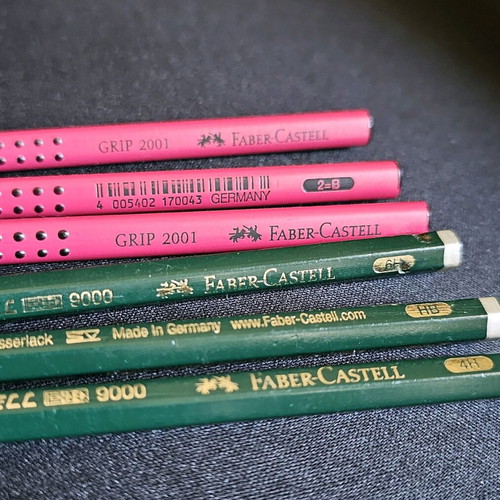 Faber Castell pencils used, set of 6 pieces