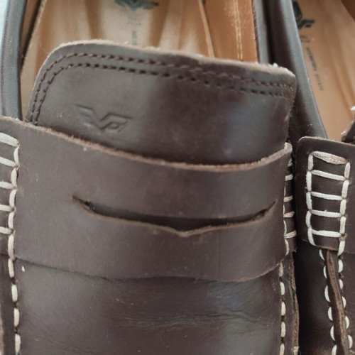 Armata Di Mare Men's Brown Leather Loafers Size 40 Like New