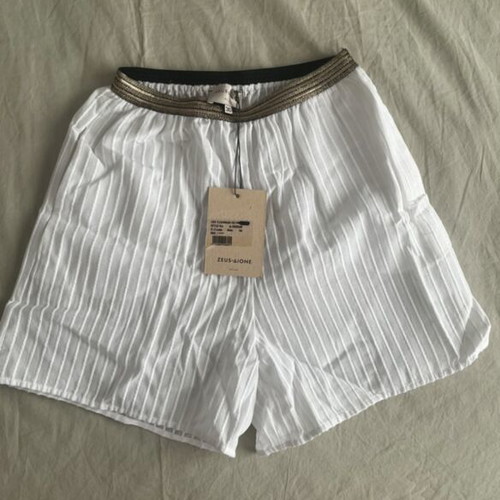 Zeus Dione cotton shorts new with tags, white, size S