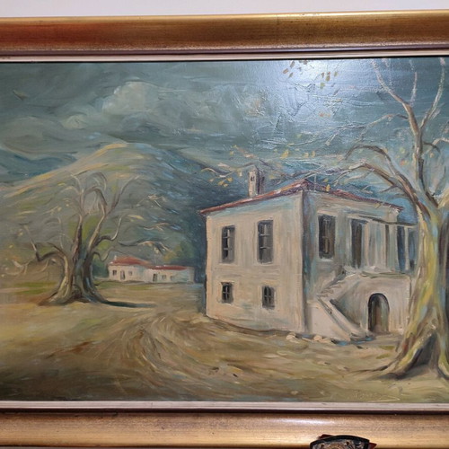 Papatsarouhas painting with frame like new