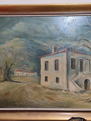 Papatsarouhas painting with frame like new